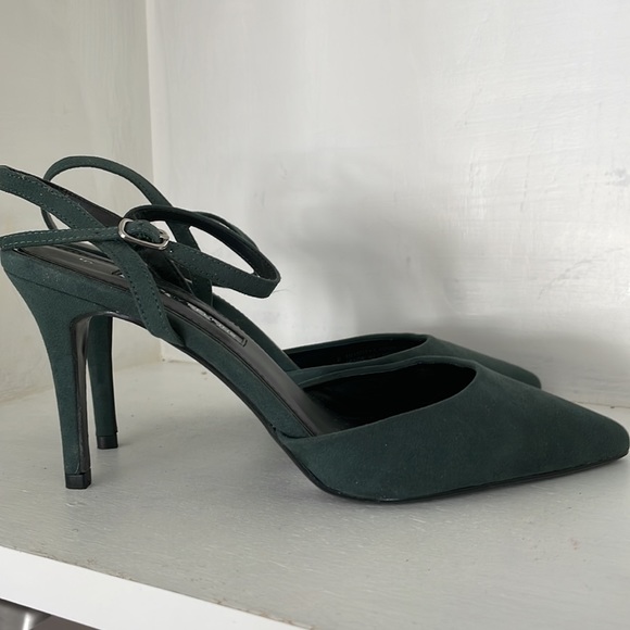 Dorothy Perkins deep green suede heels SIZE UK 6 (US8) - Picture 4 of 7